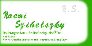 noemi szihelszky business card